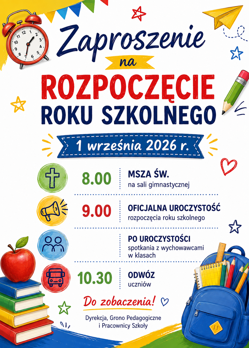 Zdjęcie do Rozpoczęcie roku szkolnego 2026/2027