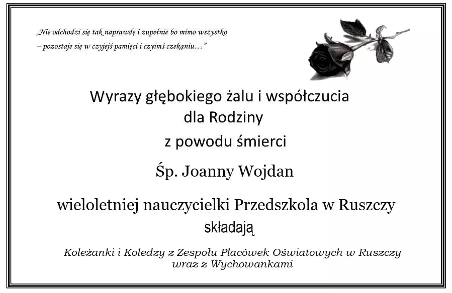 Zdjęcie do Wyrazy wsp&oacute;łczucia