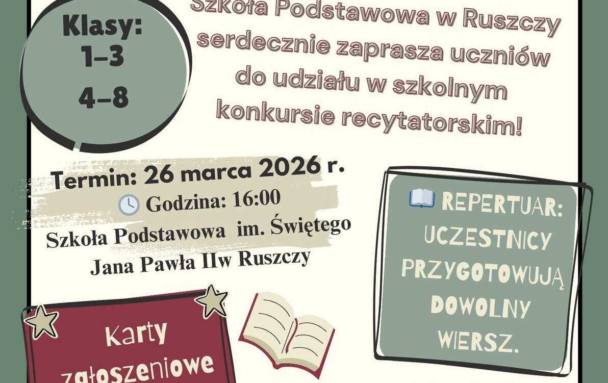 Zdjęcie do Konkurs recytatorski
