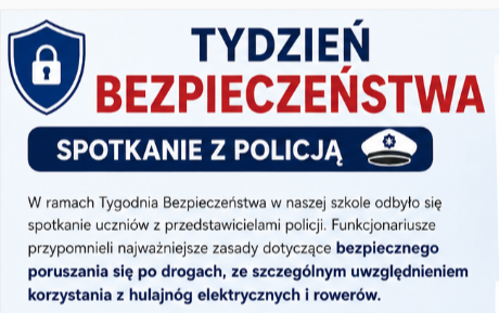Zdjęcie do Tydzień Bezpieczeństwa - spotkanie z Policją